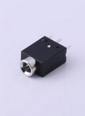 PJ-358H-B 音频连接器(耳机) 3.5mm耳机座 黑色 插件