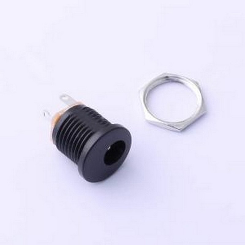 DC-D022-200 DC电源连接器 DC电源插座 内径:2mm 外径:6.2mm 两件