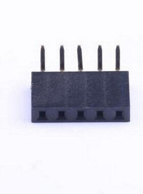 B-2200R05P-A120 排母 间距:2.54mm 1x5P 弯插 黑色 弯插,P=2.54m