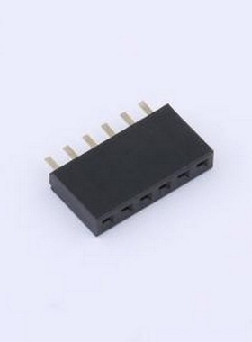 F185-1106A0ASUC2 排母 1x6P 间距:2.54mm 直插 插件,P=2.54mm