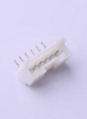 HX20018-6WA 线对板针座 1x6P 间距:2mm 弯插 白色 弯插,P=2mm