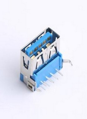 USB30-02-T2-BL USB连接器 Type-A 母 弯插 插件
