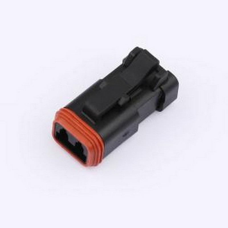 AT06-2S-EC01BLK 胶壳(线对板/线对线) 2插座插头，AT系列，端帽