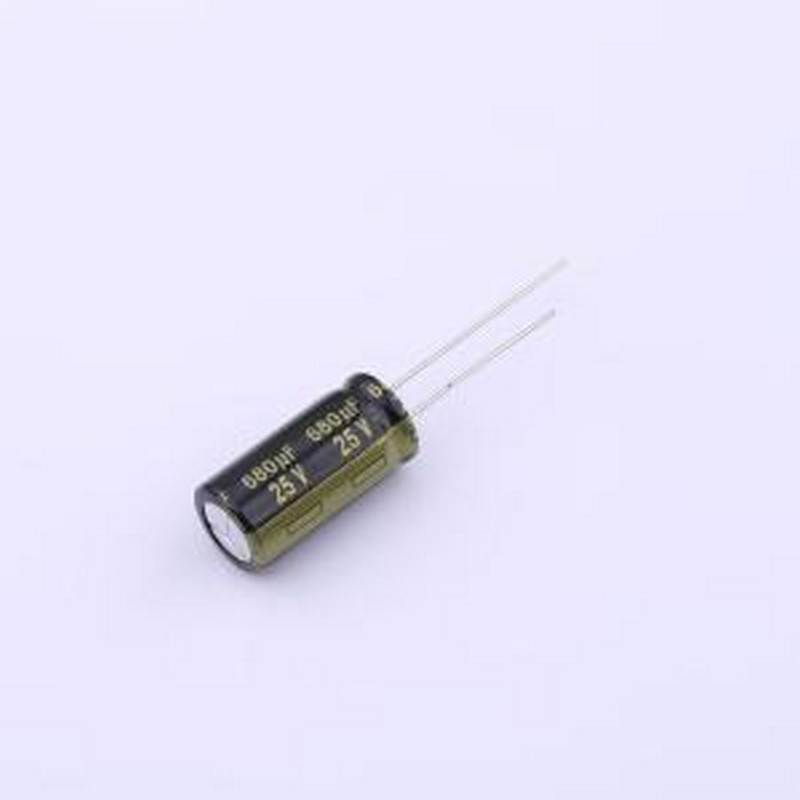 EEU-FM1E681 直插铝电解电容 680uF ±20% 25V 插件,D10xL20mm