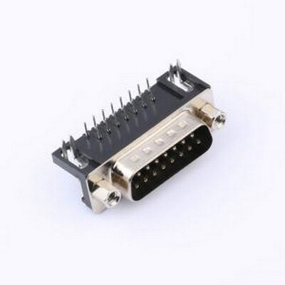 DS1037-15MNAKT74-0CC D-Sub/VGA连接器 D-Sub 公 P数:15P 弯插