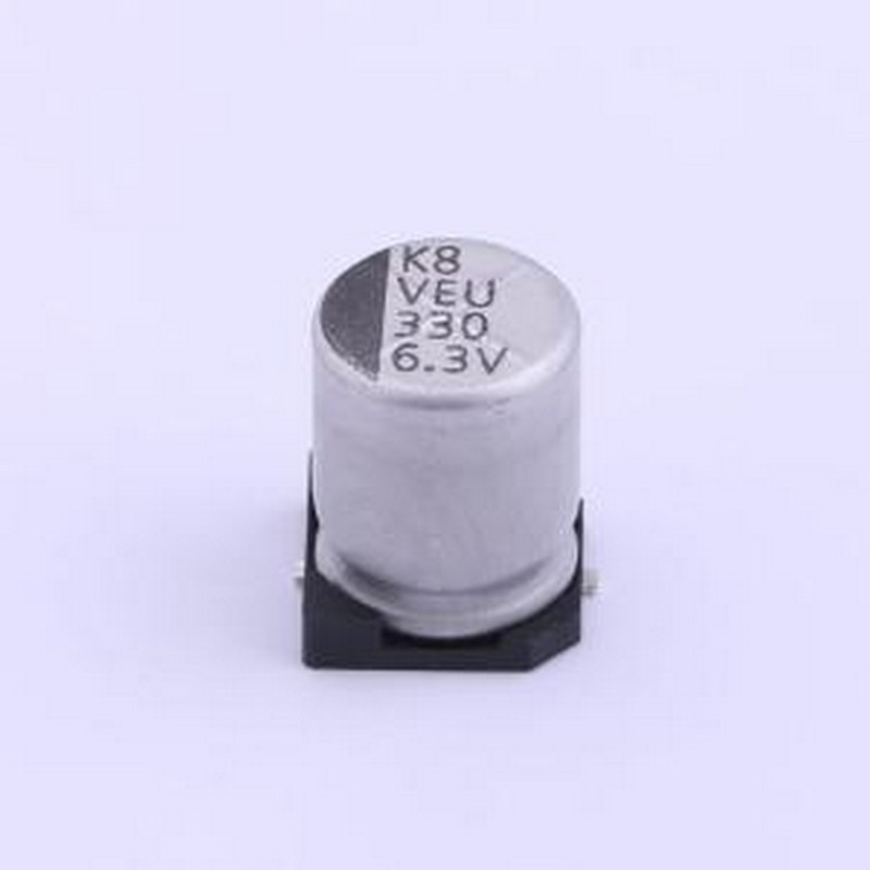 VEU331M0JTR-0810 贴片型铝电解电容 330uF ±20% 6.3V SMD,D8xL1