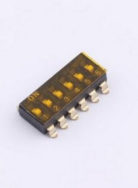 DSIC-06-TS-GER 拨码开关 2.54mm间距 6位 贴片低柄 DSIC黑色 拨