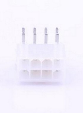 39301080 线对板针座 2x4P 间距:4.2mm 弯插 弯插,P=4.2mm