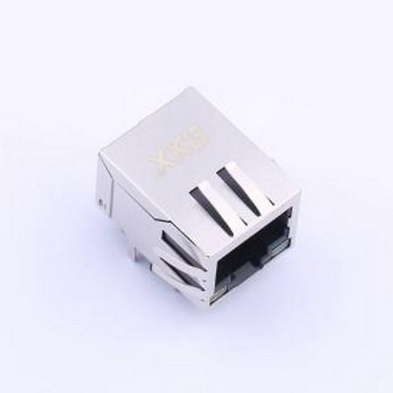 X01AB083DB1AD 以太网连接器(RJ45 RJ11) 弯插 带LED 插件