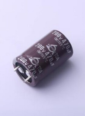 TDA200V470M22*35 V 牛角型电解电容 470uF ±20% 200V 插件,D22x