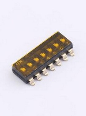 DSIC-07-TS-GER 拨码开关 2.54mm间距 7位 贴片低柄 DSIC黑色 拨