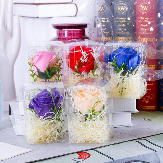 lovely preserved single rose soap flower gift box valentines