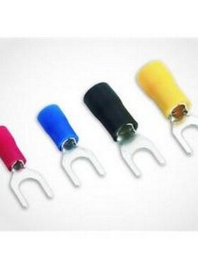 DHASV2M4BHB 冷压端子 [一整袋500个]SV叉形预绝缘端子SV2-4 黑