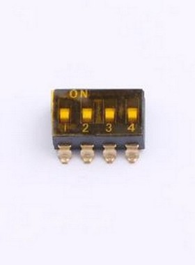 DSIC-04-TS-GER 拨码开关 2.54mm间距 4位 贴片低柄 DSIC黑色 拨