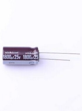 UPA1E182MHD 直插铝电解电容 1800uF ±20% 25V 插件,D12.5xL25mm