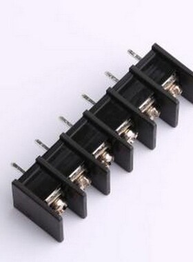 WJ55S-B-10.0-6P 栅栏式接线端子 间距P=10.0mm 6Pin位 边脚 黑色