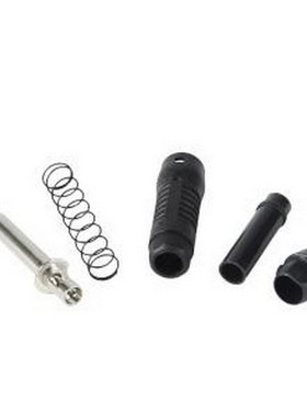 25.454.2 香蕉头/鳄鱼夹 4mm 伸缩护套焊接插头 黑 [5件套]