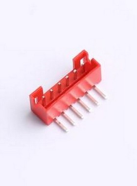 XY-PH2.0-6A21-R 线对板针座 PH 2.0mm 1x6P 弯插 红色 弯插,P=2m