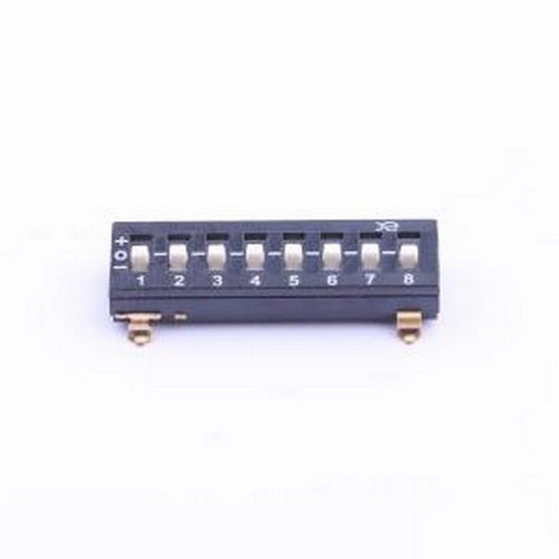 DSDT08LSGET 拨码开关 8位三态拨码开关 SMD-10P,7x21.8mm