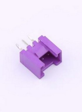 HC-HY-3A-P-K-10 线对板针座 1x3P 间距:2mm 直插 紫色 插件,P=2m