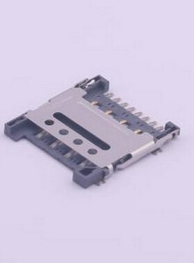SIM-10A SIM卡连接器 翻盖式 MicroSIM卡 卡座 SMD