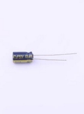 EEUFC1H470 直插铝电解电容 47uF ±20% 50V 插件,D6.3xL11.2mm