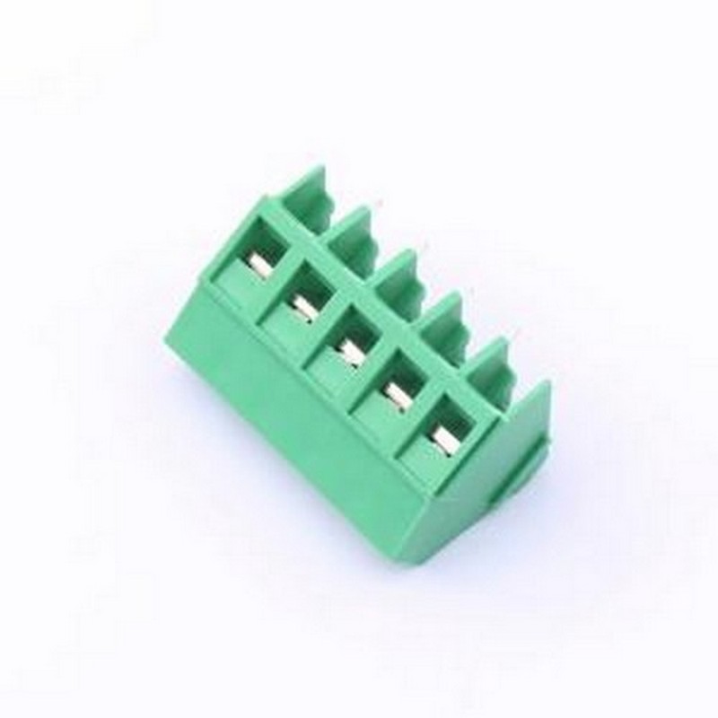 MX103-5.0-05P-GN01-Cu-Y-A 螺钉式接线端子 1x5P 5mm 直插 排数: