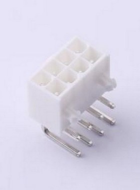 C4255WR-F-2X04PV0 线对板针座 2x4P 间距:4.2mm 弯插 白色 弯插,