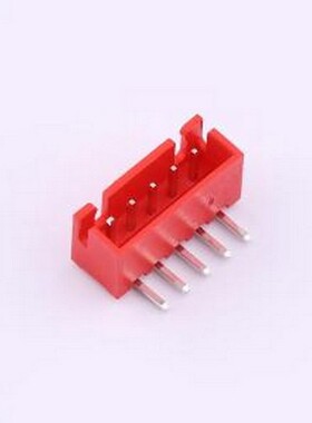 XY-XH2.54-5A21-R 线对板针座 XH 2.54mm 1x5P 弯插 红色 弯插,P=