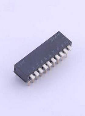 BPA10B 拨码开关 间距2.54mm 琴键 10位拨码开关 插件