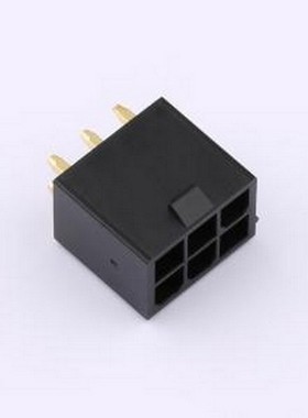 CS-1150-06ABG3 线对板针座 V2 黑色 镀金3u\ 插件,P=4.2mm