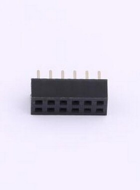 CSFA201-0602A001R1AC 排母 2x6P 间距:2mm 直插 插件,P=2mm