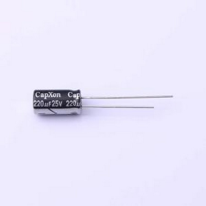 GH221M025E110A 直插铝电解电容 220uF ±20% 25V 插件,D6.3xL11m