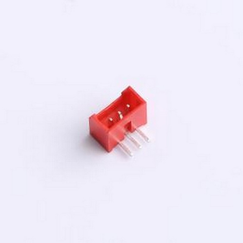 XY-MX1.25-3A21-R 线对板针座 MX 1.25mm 1x3P 弯插 红色 弯插,P=