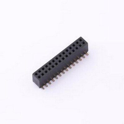 ZX-PM1.27-2-14PU-W 排母 1.27FH H4.3 2x14Pin SMT U型PC4.8 PB4