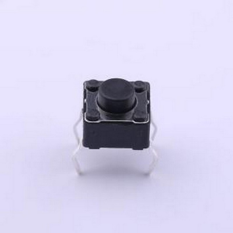 DTS-62K-V 轻触开关 6.2*6.2*5 100gf 行程0.25mm 插件-4P,6.2x6.