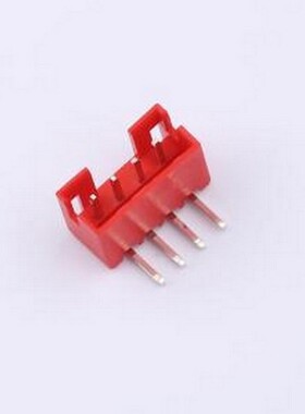 WF-1B200A4P-R 线对板针座 间距2.0mm 弯插 红色 1x4P 弯插,P=2mm