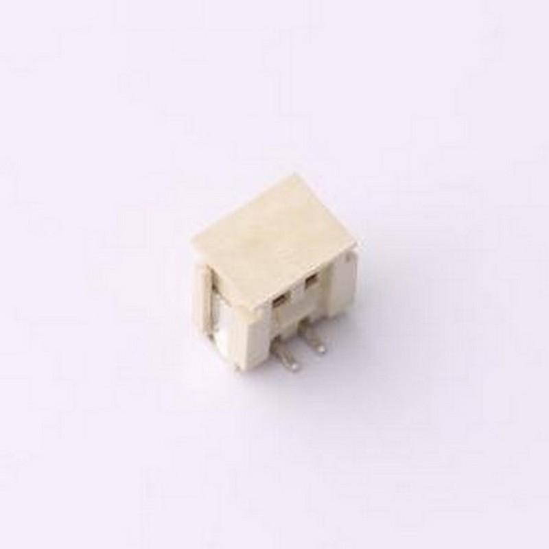 ZX-HY2.0-2PLT 线对板针座 1x2P 间距:2mm 立贴 系列:HY SMD,P=2m