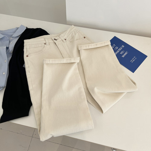 直筒九分裤常规弹力牛仔2023秋季