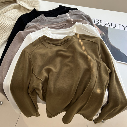 长袖韩版拼接女t恤内搭打底衫