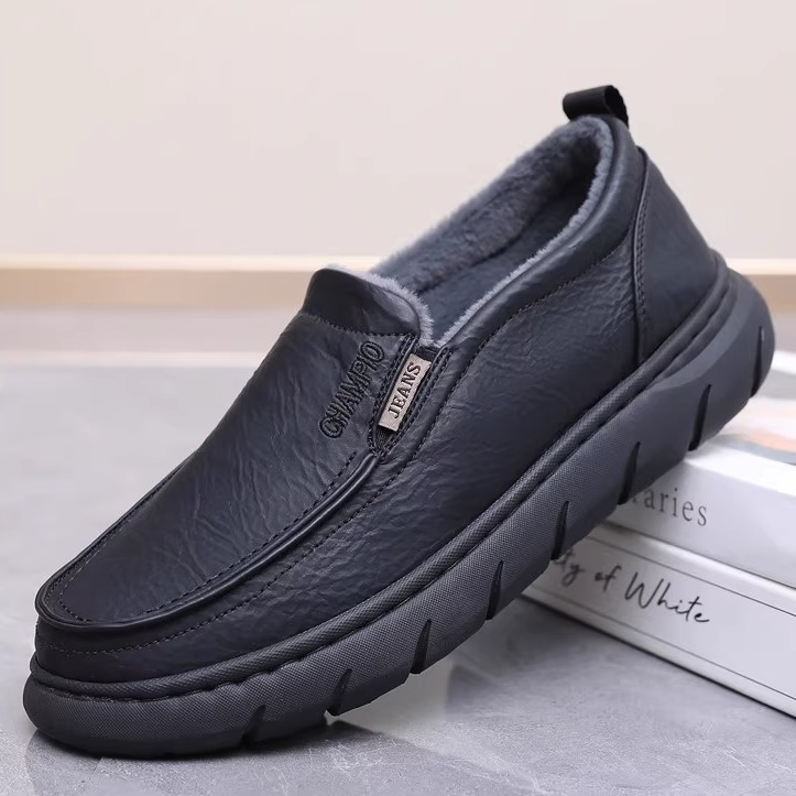 冬季老北京布鞋男二棉鞋拨冗休闲男士爸爸鞋防滑软底中老年父亲鞋