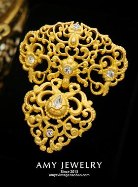 MMA美国大都会博物馆复刻古典金盾胸针｜Amy vintage西洋古董首饰