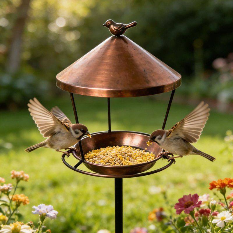 跨境热销鸟类防撒喂食铁艺地插式铁环站架喂鸟器户外花园草坪庭院,宠物/宠物食品及用品,喂食器,淘宝优惠券,粉丝福利购,淘宝优惠卷