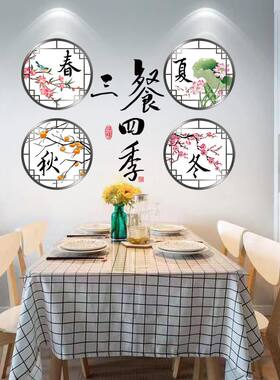 餐厅客厅背景墙贴纸餐桌创意装饰