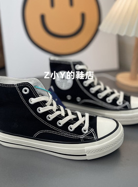 2025春季新品圆头系带EVENSTAR超火透气高帮帆布鞋青年韩版情侣鞋