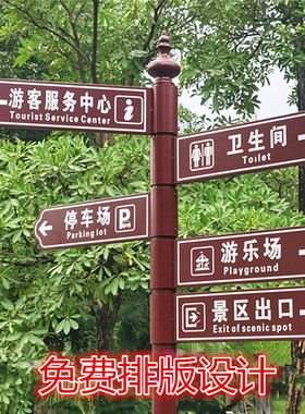 铁艺指路牌户外广告立牌喷绘箭头指示牌房产路标方向牌分流导向牌