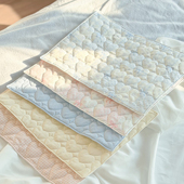 韩风桌垫爱心绗缝餐垫韩系ins格子桌面摆拍背景布少女心宠物垫子