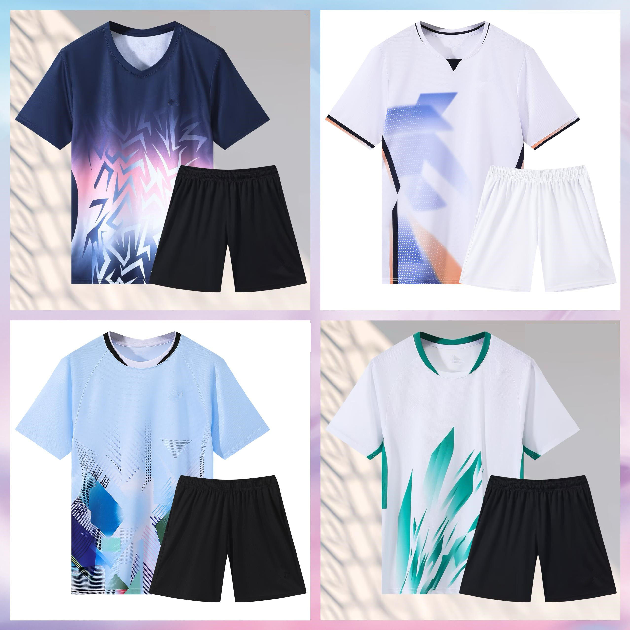 儿童羽毛球服短袖套装新款速干男童女童乒乓球运动比赛服透气定制