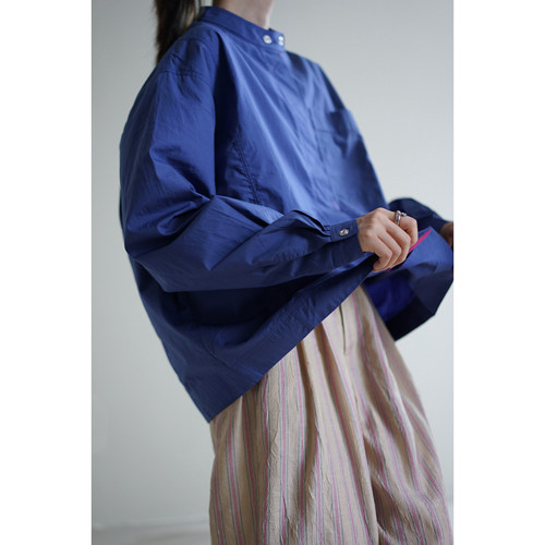 设计师品牌立领夹克衬衫银扣