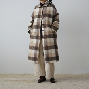 单排扣直筒中长款羊羔毛大衣外套 ATELIERSOMEPIECE 工碎